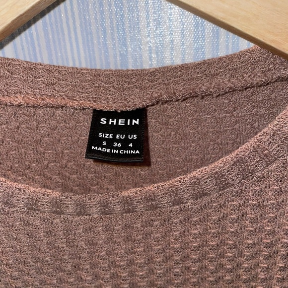 Apricot Waffle Knit Firm Fitting Tee - Picture 5 of 5